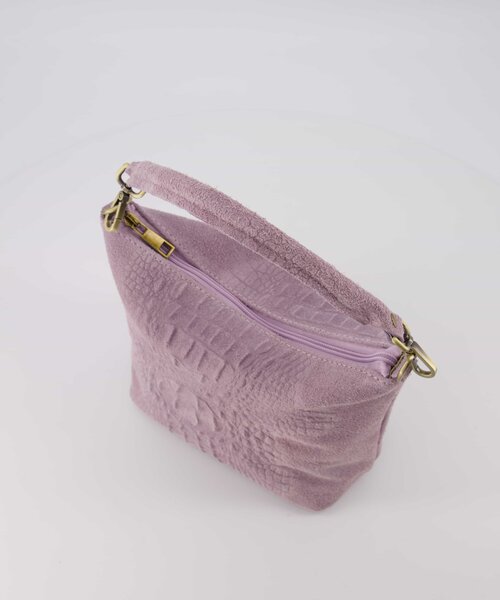 Kaycee - Suede - Crossbody bags - Purple - Lila 63 - Bronze