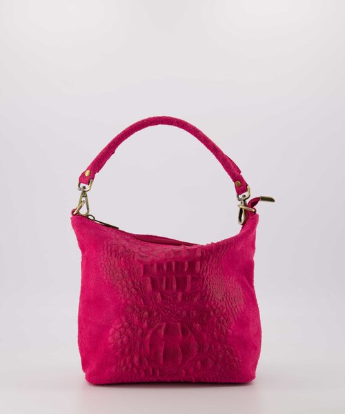 Kaycee - Suede - Crossbodytassen - Roze - Fuchsia 16 - Bronskleurig