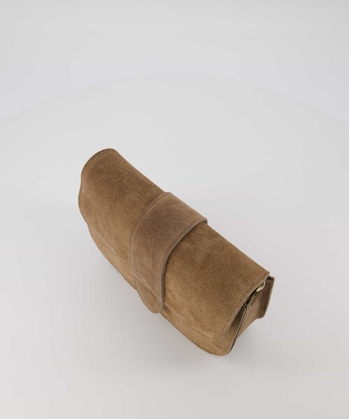 Maan - Suede - Crossbodytassen - Taupe - 24 - Bronskleurig