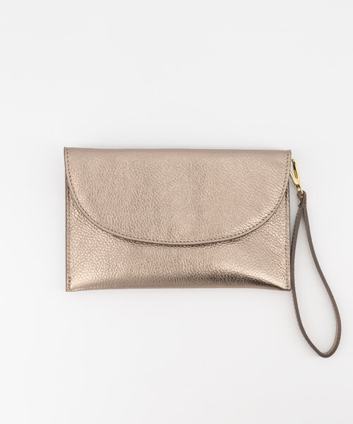 Bisou - Classic Grain - Clutch - Brons -  - Goudkleurig