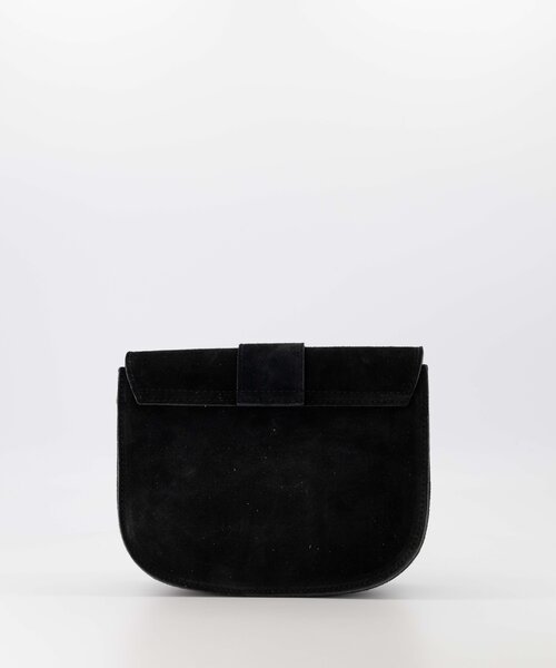 Maan - Suede - Crossbodytassen - Zwart - 23 - Bronskleurig