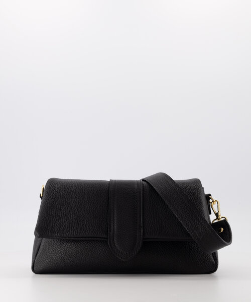 Puffy Jasmin - Classic Grain - Crossbodytassen - Zwart - D28 - Goudkleurig