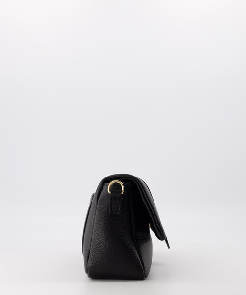 Puffy Jasmin - Classic Grain - Crossbodytassen - Zwart - D28 - Goudkleurig