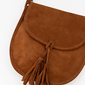 Meghan - Suede - Crossbody bags - Cognac - 37 - Silver