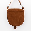 Meghan - Suede - Crossbody tassen - Cognac - 37 - Zilverkleurig