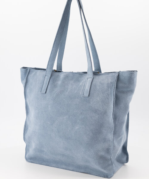 Cleo - Suede - Hand bags - Blue - Jeansblauw 48 - Bronze