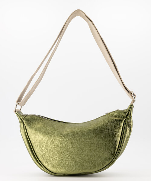Nika - Classic Grain - Handtassen - Groen - Legergroen DL720 - Zilverkleurig