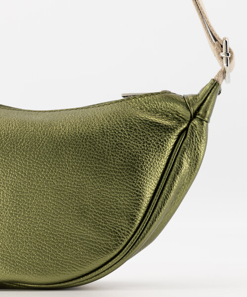 Nika - Classic Grain - Handtassen - Groen - Legergroen DL720 - Zilverkleurig