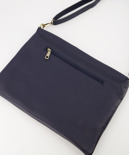 Yaslin - Classic Grain - Crossbodytassen - Blauw - Donkerblauw D26 - Bronskleurig