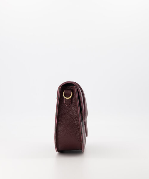 Maan - Classic Grain - Crossbodytassen - Rood - Bordeaux D54 - Bronskleurig