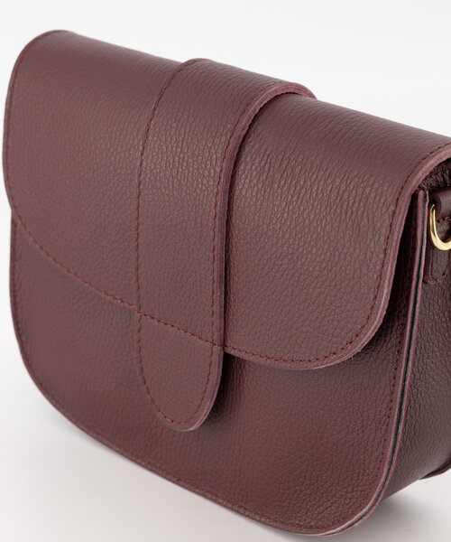 Maan - Classic Grain - Crossbodytassen - Rood - Bordeaux D54 - Bronskleurig