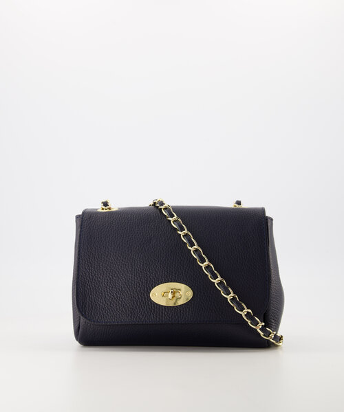 Nina - Classic Grain - Crossbody bags - Silver - Donkerblauw D26 - Gold