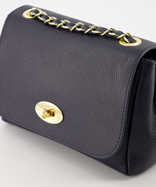 Nina - Classic Grain - Crossbody bags - Silver - Donkerblauw D26 - Gold