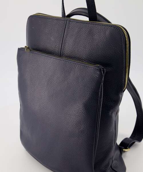 Harper - Classic Grain - Rugtassen - Blauw - D26 - Goudkleurig