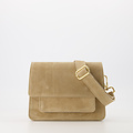Fenna - Suede - Crossbodytassen - Beige - Zand 04 - Goudkleurig