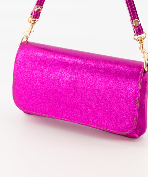 Lara - Metallic - Crossbodytassen - Roze - Fuchsia L538 - Goudkleurig