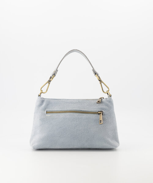 Cosi - Suede - Handtassen - Blauw - Lichtblauw D47 - Bronskleurig