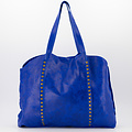 Zaza - Spazzolato - Schoudertassen - Blauw - Kobaltblauw 17 - Bronskleurig