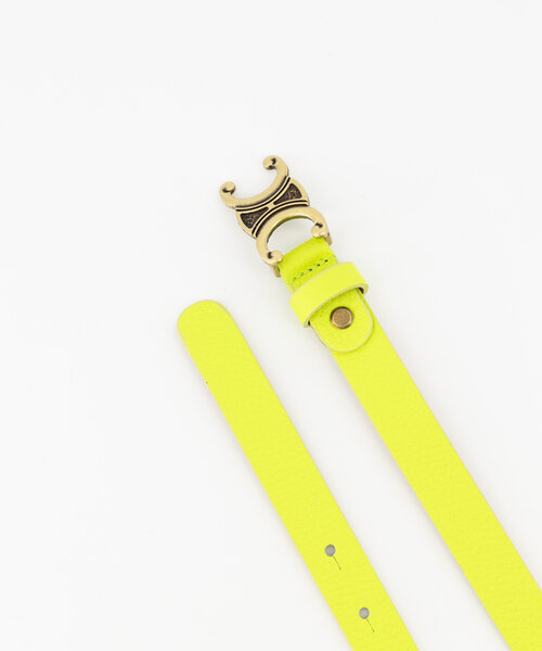 Eline Small - Classic Grain - Belts with buckles - Green - Lime T0340 - Gold