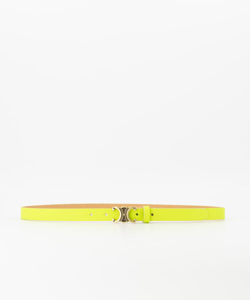 Eline Small - Classic Grain - Riemen met gesp - Groen - Lime T0340 - Goudkleurig