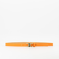 Eline Small - Classic Grain - Riemen met gesp - Oranje - D29 - Goudkleurig