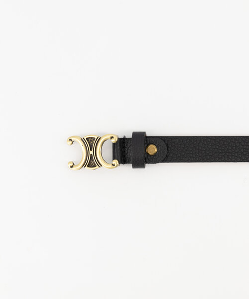 Eline Small - Classic Grain - Belts with buckles - Black - D28 - Gold