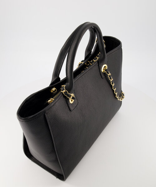 Fiona - Classic Grain - Hand bags - Black - D28 - Gold