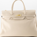 Birdie Large - Classic Grain - Handtassen - Beige - Ecru D37 - Goudkleurig