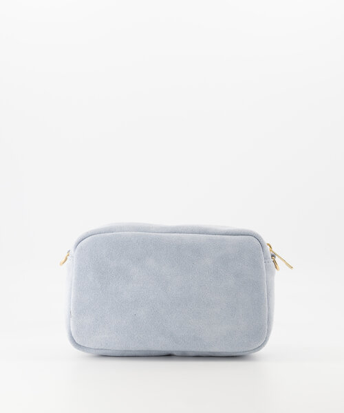 Irene - Suede - Crossbodytassen - Blauw - Lichtblauw D47 - Goudkleurig