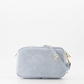 Irene - Suede - Crossbodytassen - Blauw - Lichtblauw D47 - Goudkleurig
