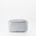 Irene - Suede - Crossbodytassen - Blauw - Lichtblauw D47 - Goudkleurig