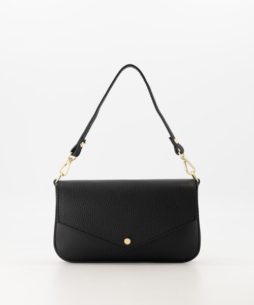 Brandy - Classic Grain - Handtassen - Zwart - D28 - Goudkleurig