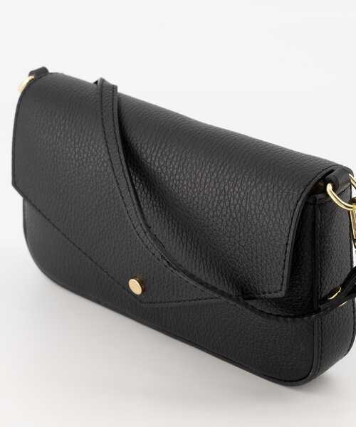 Brandy - Classic Grain - Handtassen - Zwart - D28 - Goudkleurig