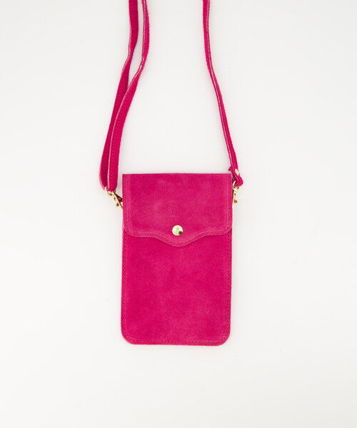 Pona - Suede - Crossbody bags - Pink - Fuchsia D16 - Gold