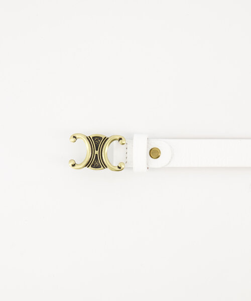 Eline Small - Classic Grain - Belts with buckles - White - D01 - Gold