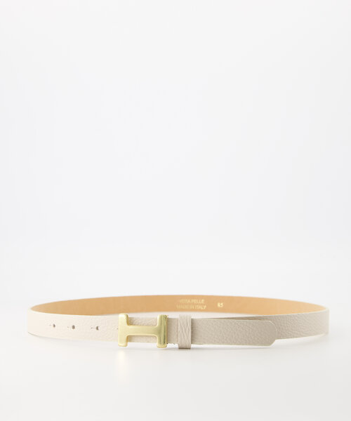 Hera Small - Classic Grain - Belts with buckles - Ecru - D37 - Gold