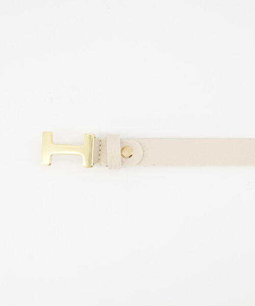 Hera Small - Classic Grain - Belts with buckles - Ecru - D37 - Gold