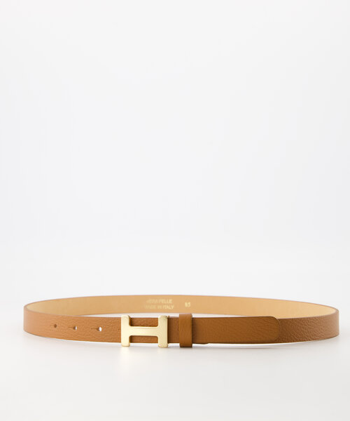 Hera Small - Classic Grain - Belts with buckles - Brown - D109 - Gold