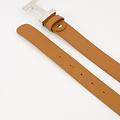 Hera Big - Classic Grain - Riemen met gesp - Bruin - Cognac D109 - Zilverkleurig