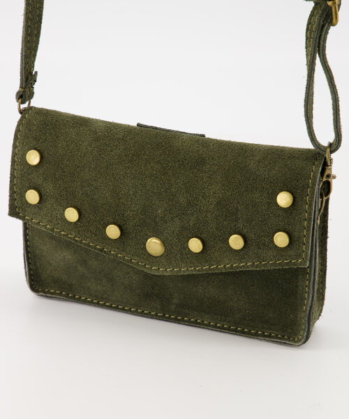 Nieuw Laura - Suede - Crossbodytassen - Groen - 49 - Goudkleurig