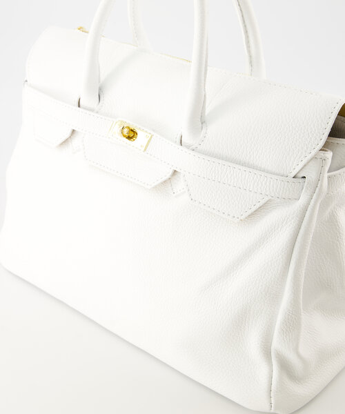 Birdie Large - Classic Grain - Hand bags - White - D01 - Gold