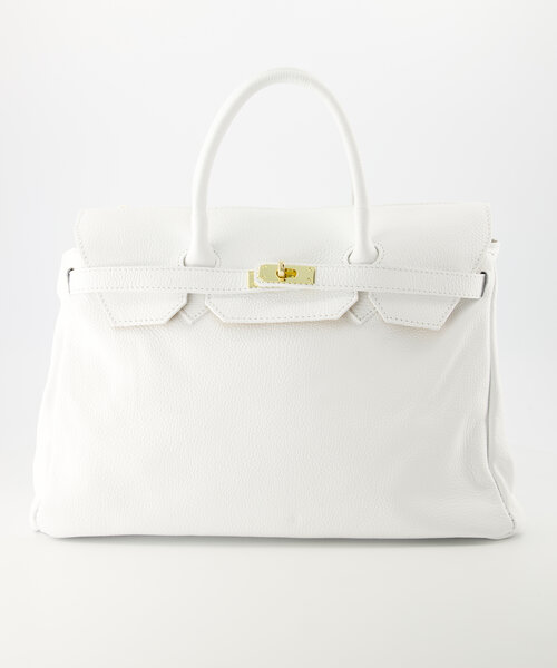 Birdie Large - Classic Grain - Hand bags - White - D01 - Gold