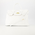 Birdie Large - Classic Grain - Hand bags - White - D01 - Gold