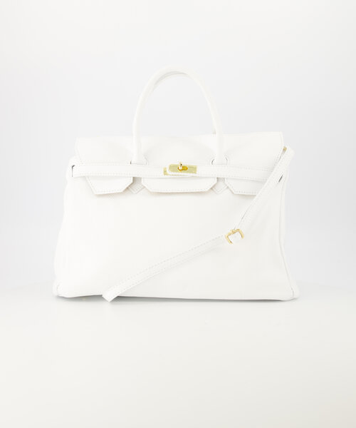 Birdie Large - Classic Grain - Hand bags - White - D01 - Gold
