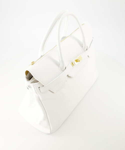 Birdie Large - Classic Grain - Hand bags - White - D01 - Gold