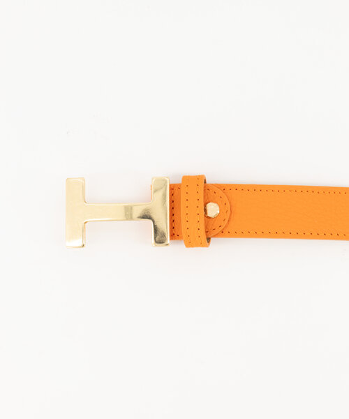 Hera Big - Classic Grain - Belts with buckles - Orange - D29 - Gold