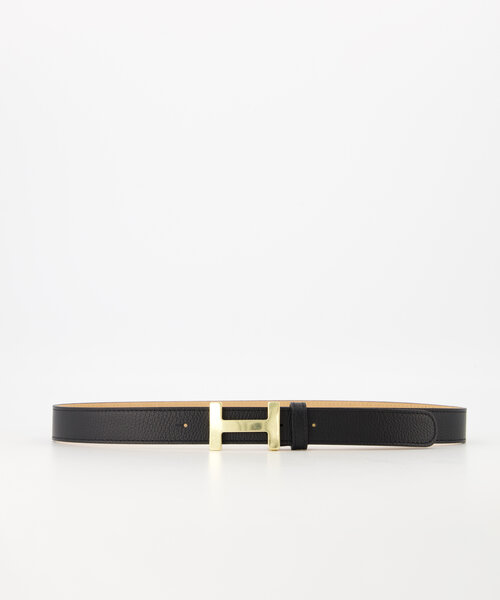 Hera Big - Classic Grain - Belts with buckles - Black - D28 - Gold