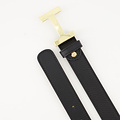 Hera Big - Classic Grain - Belts with buckles - Black - D28 - Gold