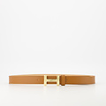 Hera Big - Classic Grain - Belts with buckles - Brown - Cognac D109 - Gold