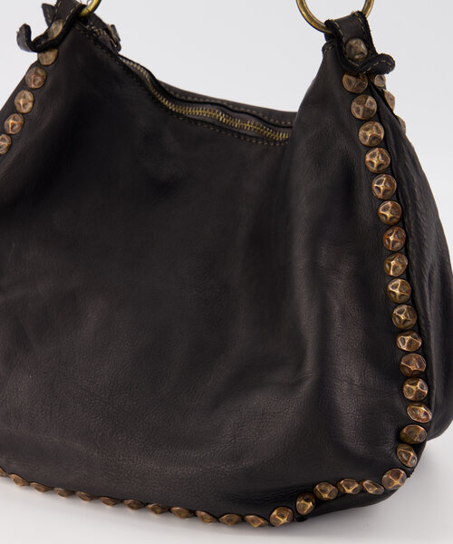Roxy - Washed leather - Shoulder bags - Black -  - Bronze